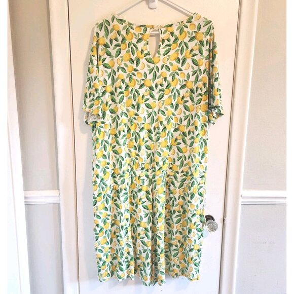 Alex's Lemonade Stand Sz XL Romper Lemons Pockets Stretch Drawstring Waist - Picture 3 of 5